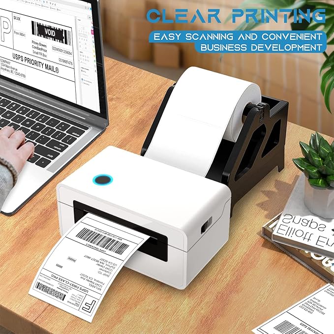 MFLABEL 4x6 Direct Labels, Perforated, Commercial Grade, for Thermal Printer, 250 Labels/1 Roll, 20 Rolls