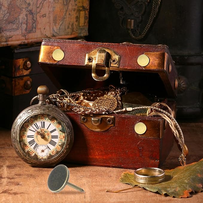 uxcell 150Pcs Upholstery Tacks, 11mmx15mm Flat Head Thumb Tack Decorative Furniture Nails Push Pins for Furniture Sofa Headboards, Bronze