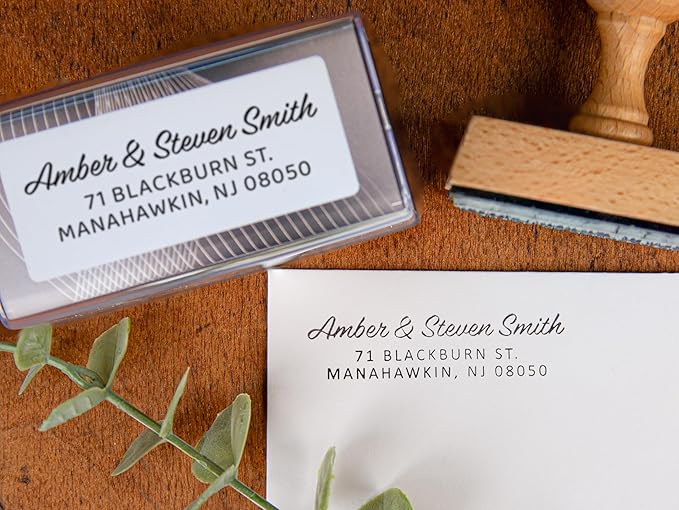 Custom Return Address Stamp - Personalized Self-Inking Stamp | Choose from Multiple Designs | Custom Address Rubber Stamper | Stamps for Mailing | Self Inked Return Stamps | Evrest Press