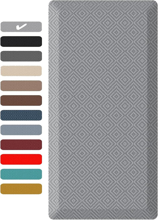 Ophanie Kitchen Mats for Floor, 3/4 Inch Thick Kitchen Rugs, Anti Fatigue Standing Cushioned Mat, Waterproof,Comfort Ergonomic Mat for Office, Home, Sink, 20'' x 48'' Brown Non-Slip Bottom