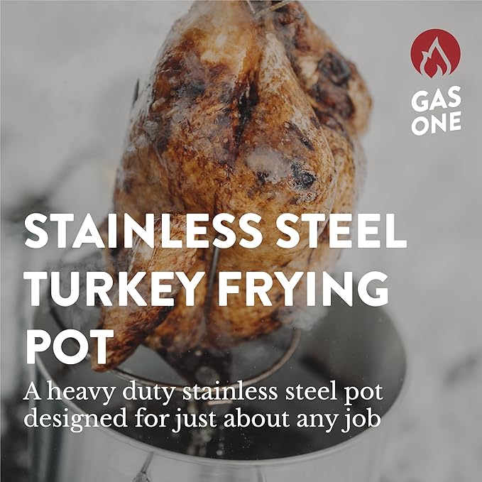 GasOne Stainless Steel Stockpot with Basket – 36qt Stock Pot with Lid and Reinforced Bottom – Heavy-Duty Cooking Pot for Deep Frying, Turkey Frying, Beer Brewing, Soup, Seafood Boil – Satin Finish