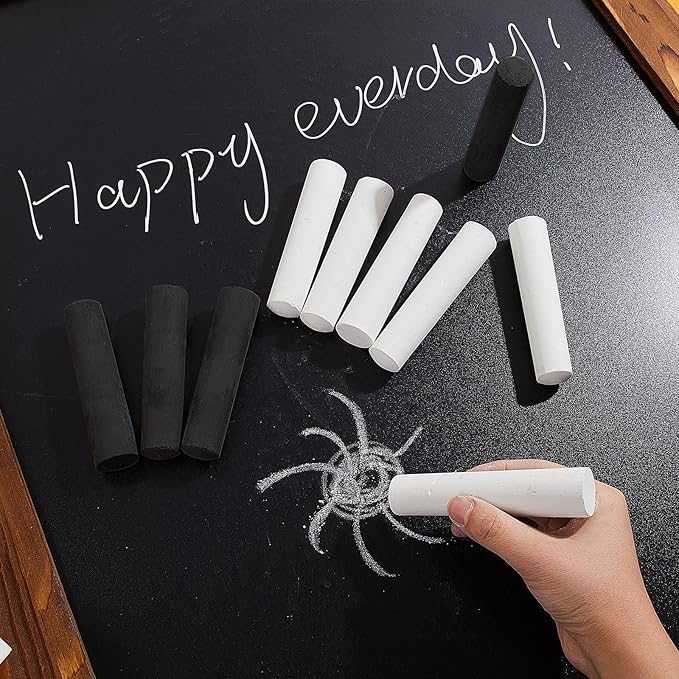 100 Pcs Sidewalk Chalk for Kids Jumbo Black White Washable Non Toxic Chalk for Classroom Outdoor Fun Creativity Art Play Painting on Chalkboard Playground Blackboard Easter Party