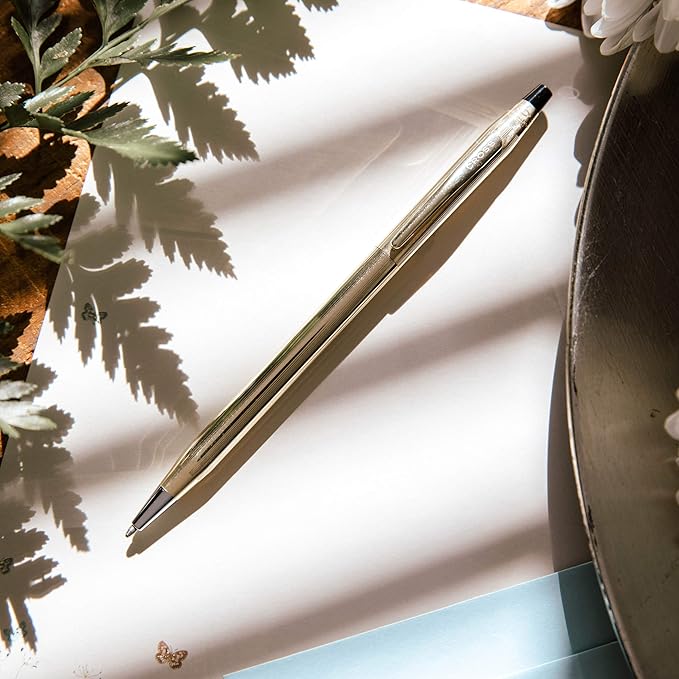 Cross Classic Century Refillable Ballpoint Pen Presented in a Luxury Gift Box - Medium Point, Black Ink, Black & Chrome