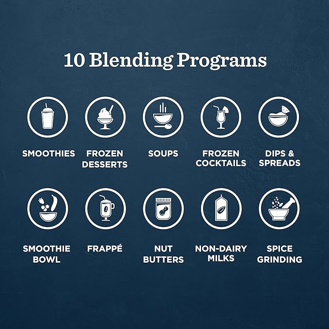 Vitamix Ascent Series X5 Blender with 10 Blending Programs, Self-Cleaning Program, Professional-Grade Blender for Smoothies, Soups and More, Stainless-Steel Blades, 48 Oz Container, Shadow Black
