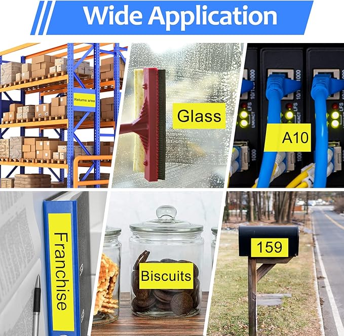 6PK Compatible for Brother P-Touch Label Maker Tape TZe-631 TZ-631 TZe631 TZ631 Black on Yellow 12mm 1/2 inch 0.47'' x 26.2ft Laminated TZe TZ Label Tape for PT-H300LI P700 P710BT P750W