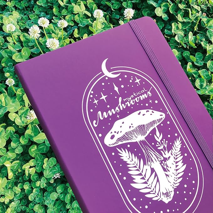 Dotted Notebook Journal 180GSM Bamboo Thick White Paper 160 Pages 5 * 5MM Dot Grid, Lay Flat Binding,Colored Silver Edges, Bookmarks and Expandable Back Pocket (BKP-1)