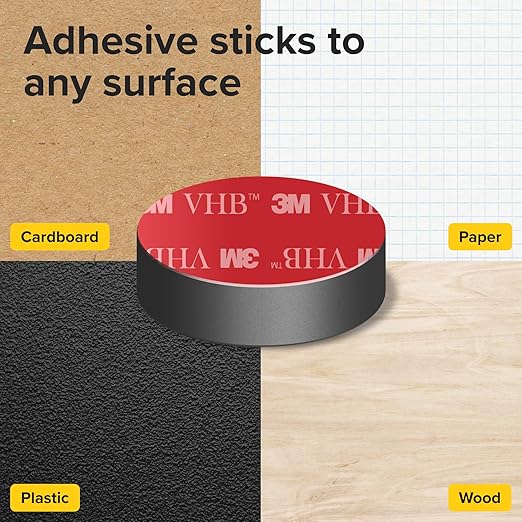 X-bet MAGNET - Adhesive Magnets - 50 Pieces - Round Disc - Strong Sticky Adhesive Backing - Ceramic Ideal for DIY, Craft, Kitchen - 0.7"x0.2"