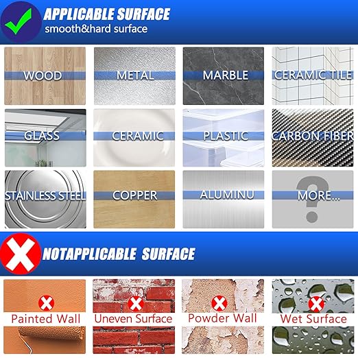 Double Sided Tape Heavy Duty, Clear Wall Mounting Tape, Picture Hanging Adhesive Strips Removable, Strong Poster Glue Adhesive Tape, Nano Tape Sticky Tack for Carpet, Hangers, Frame, 2 Pack Extra Wide