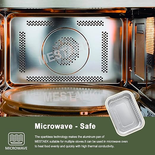 Aluminum Pans 6"x4 "with Lids (5 Pack) - Thicker Heavy Duty Reusable Foil Tins - Microwavable Multi-Use Pan, Pot, Container - Disposable Sturdy Pans for Cooking, Heating, Storing, Prepping Food