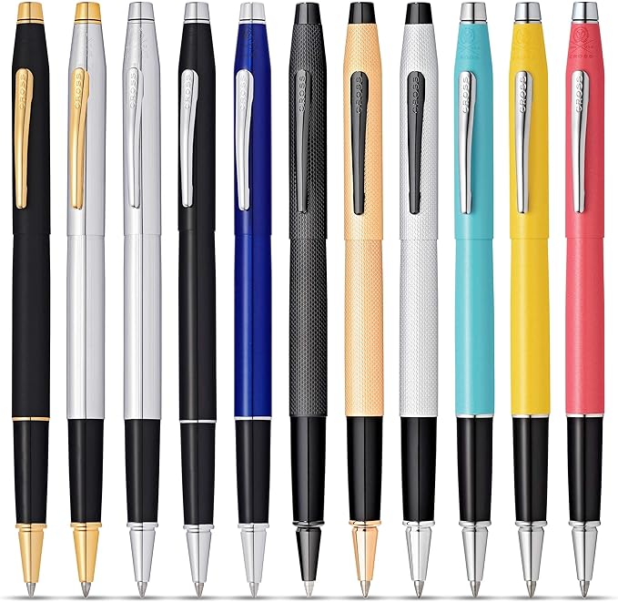 Cross Classic Century Refillable Ballpoint Pen Presented in a Luxury Gift Box - Medium Point, Black Ink, Black & Chrome