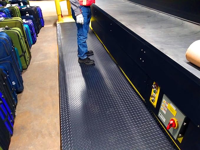 Rhino Mats, American Classic Diamond Anti-Fatigue Mats, Industrial Ergonomic Comfort Standing Mat for Work, Home, Garage, Office, Kitchen or Anywhere (Black 9/16" Thick, 2 FT. x 14 FT.)