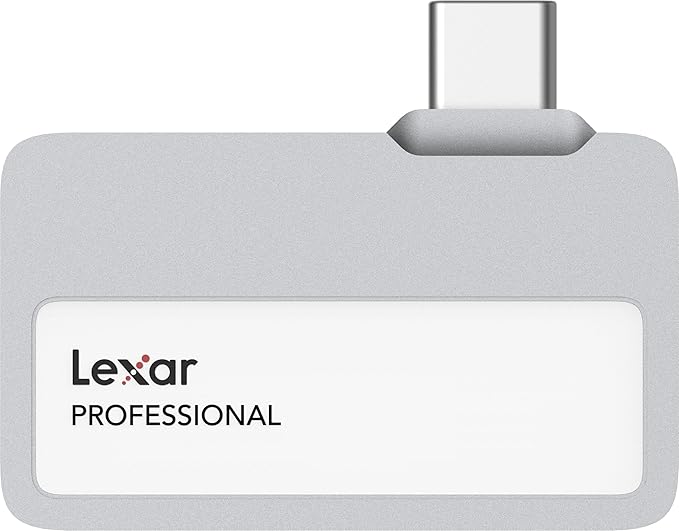 Lexar 1TB Professional Go Portable SSD, Supports Apple 4K 60fps ProRes, Up to 1050MB/s, USB 3.2 Gen 2, Rugged, IP65, Ultracompact, Compatible w/iPhone 15/16, External SSD (LSL400X001T-RNSNU)