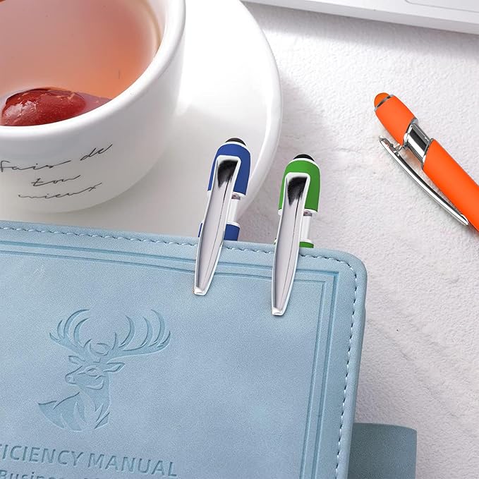 12 PCS 2 in 1 Stylus Ballpoint Pen with Stylus Tip, 1.0 mm Black Ink Metal Pen Stylus Pen for Touch Screens (Silver & Mix-1)