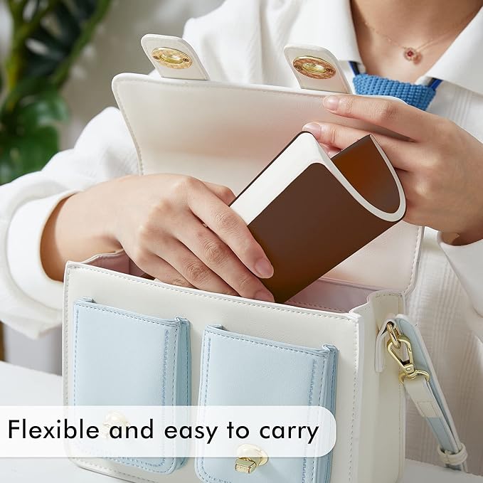 feela 8 Pack Soft Cover Journal Bulk, Notebooks College Ruled for Work, Lined Travel Journal for Women Men, Note Taking Notebook School Supplies Business Writing, 8.2” x 5.5”, A5, Brown