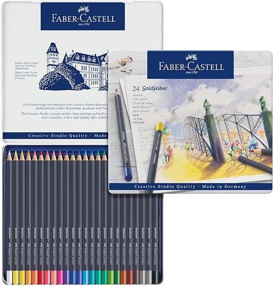 Faber-Castell Goldfaber Color Pencils Tin Set, 24ct.