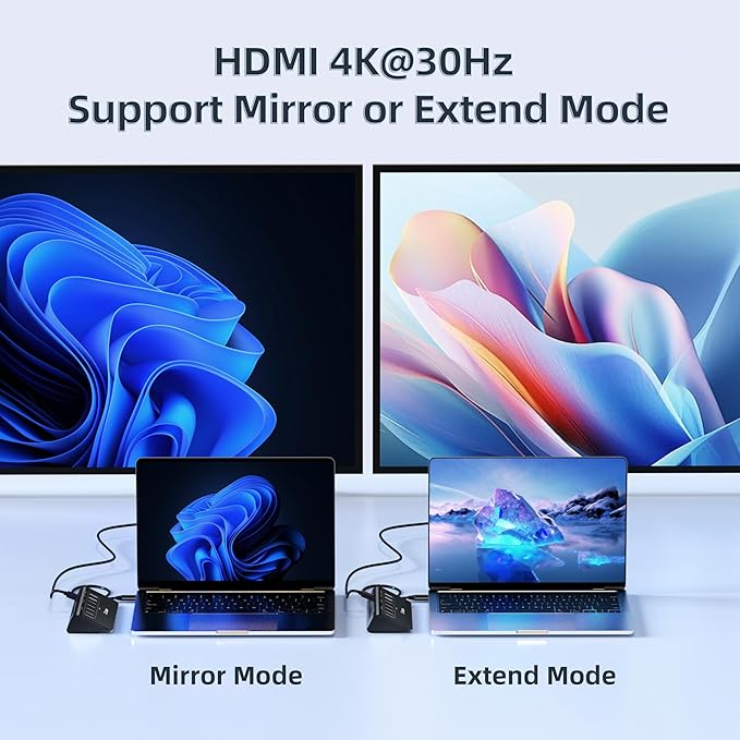 USB C Hub, INTPW 9-in-1 USB C to HDMI Adapter with 4K HDMI, PD 100W, USB-C and 2 USB A 3.0 5Gbps, 2 USB A 2.0, SD/TF Slots for MacBook Pro/Air, iPad Pro, iPhone 15/16 Series and Other Type C Devices