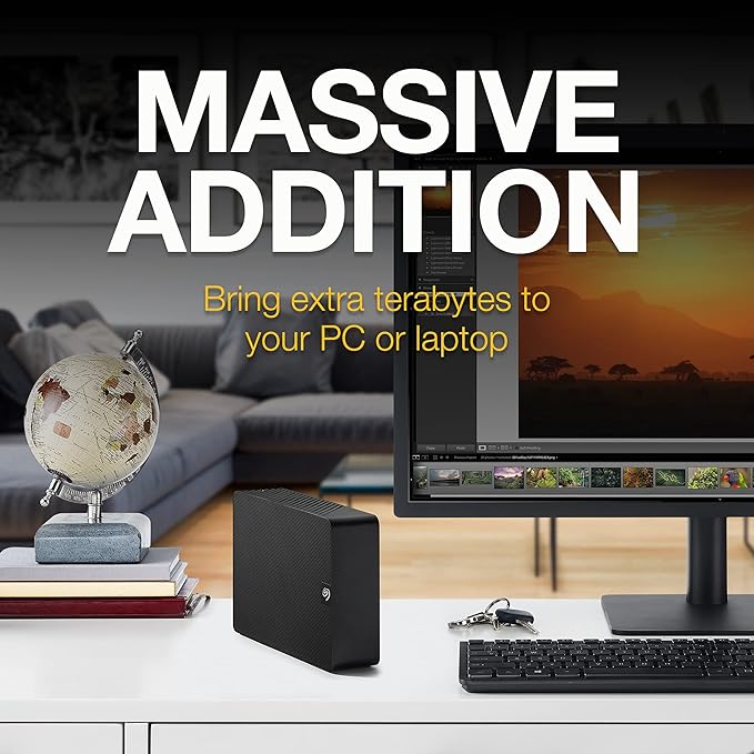 Seagate Expansion 16TB External Hard Drive HDD - USB 3.0, with Rescue Data Recovery Services (STKP16000400)