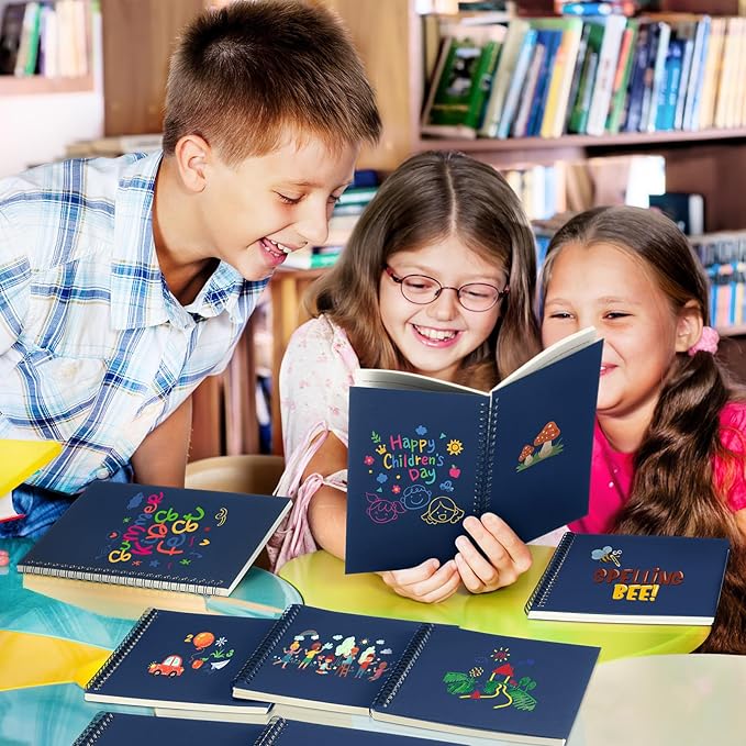 Yahenda 2 Pcs Spiral Notebook Bulk A5 Journal Lined 8.3'' x 5.5'' Writing Composition Paper Small Notepad Subject Notebook for Students Office Business Back to School Supplies (Deep Blue)