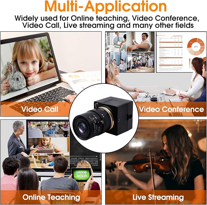 SVPRO USB Camera 1080P HD Webcam with Zoom Lens 2.8-12mm,Manual Focus Web Cam for Computer,H.264 Low Light Camera with Sony IMX323 Sensor for Streaming/Video Conference/Studio