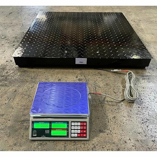 Liberty Scales LS-700-DC Dual Counting Smart Weighing Scale Systems, Size 60" x 60" (5' x 5') - C-Scale (33 lb x .001 lb) / Floor Scale 5000 lb x 1 lb
