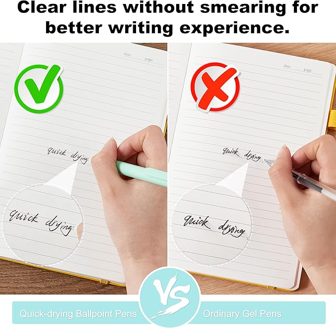 Shuttle Art Ballpoint Pens, 15 Pack Pastel Retractable Black Ink Ball Point Pens, Cute Pens 1.0mm Medium Point Quick Drying for Writing Journaling Taking Notes School Office Home