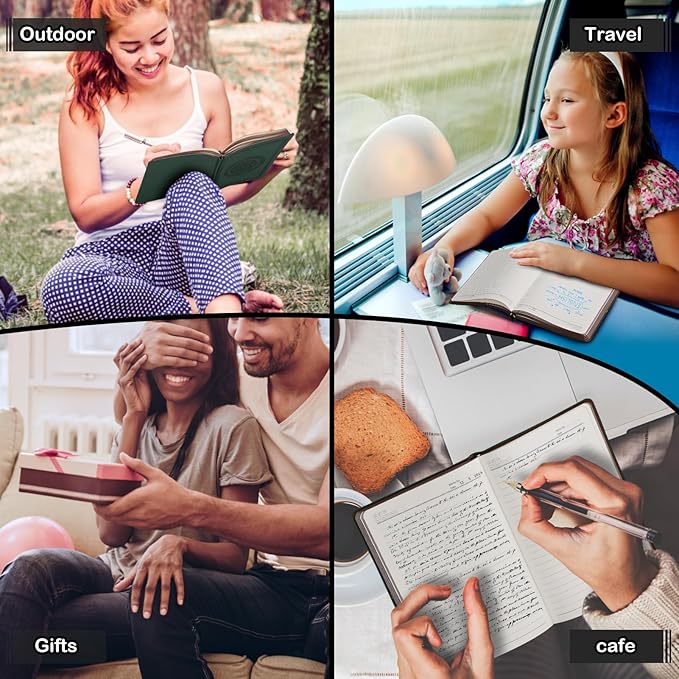 2025 Leather Vintage Journal Notebook,300 Pages,Leather Softcover Lined Journal Notebooks for Women Men,Notebook Journals for Writing Travel,Business,Office,5.7'' X 8.3'',Green