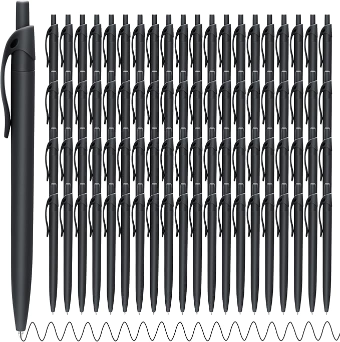 Aozora Pens Bulk 240 Pack Black Click Pens No Bleed Wholesale Retractable Ballpoint Pens Medium Point,Smooth Ink Pens for Journaling School Office Supplies 1.0MM Black Ink
