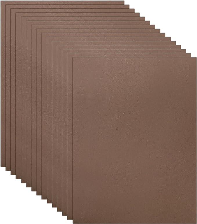 100 Sheets Coffee Color Cardstock 8.5 x 11 Craft Paper, 75lb Heavyweight Dark Brown Paper Card Stock for DIY Cards Making, Wedding Invitations, School Crafting, Memus, Greeting Cards