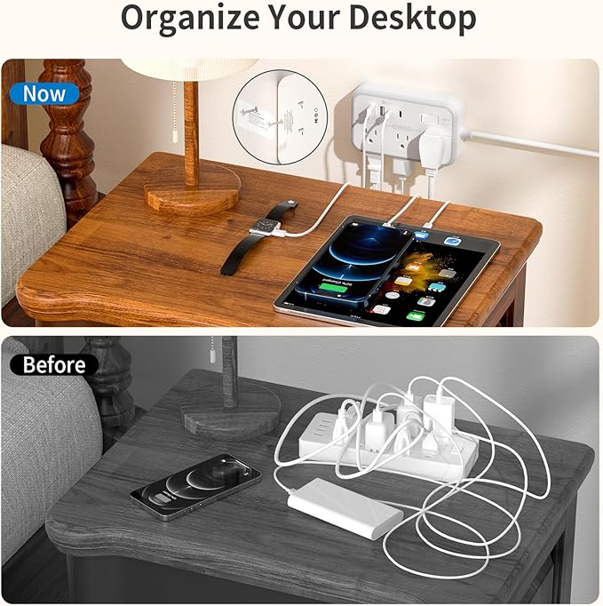 NTONPOWER Extension Cord 15 FT, 1875W Two Prong to Three Prong Outlet Adapter, 1080 Joules Surge Protector Power Strip, Rotating Plug 2 Prong Extension Cord with 4 USB Ports(2 USB C), for Old House