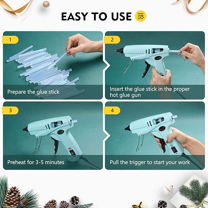 Magicfly Hot Glue Gun Sticks, Huge Pack of 800, 6 lbs, 4 Inch Long and 0.27 Inch Diameter Mini Hot Melt Glue Sticks, Compatible with Most Glue Guns, for DIY Craft Projects and Sealing