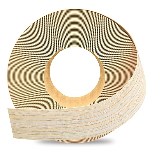 GSCIT Club Oak Edge Banding, 1 1/2 inch x 500ft roll of Veneer Edge Banding Preglued Flexible, Wood Tape Banding for Repair Furniture