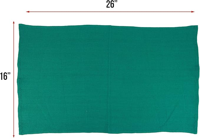Arkwright Surgical Huck Towels - (Bulk Case of 120) Lint Free & Highly Absorbent Pre-Treated Cotton Cleaning Cloths, Perfect for Medical, Auto Detailing, Window, and Shop, 16 x 26 in, Hunter Green