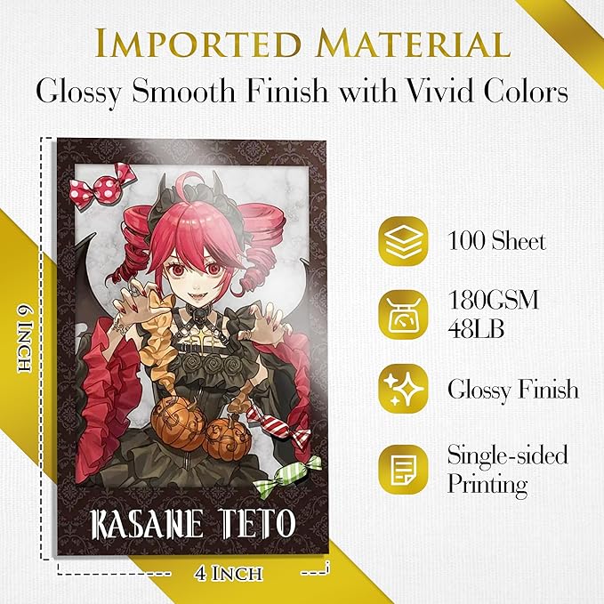 A-SUB Inkjet Glossy Photo Paper 5X7 Inches 48lb 180gsm Professional Glossy Photographic Paper for Inkjet Printers Dye Ink 100 Sheets