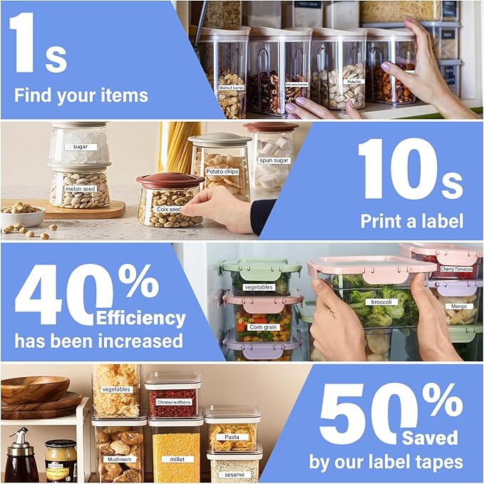 6Pack TZe-231 Tape Label Maker Compatible with Brother P-Touch TZe-231 Tape, TZE231 ½” 0.47”x 26.2 ft Laminated Black on White, for use with PT-D210, PT-H110, PT-D220, PT-D410, PT-D600