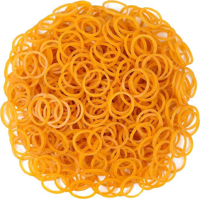 Rubber Bands Small Elastic Band Yellow 1300pcs Mini Rubber Band 1.2inch Inside Diameter 0.63in For Office Home Supplies