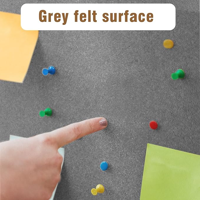 48"x34" Enclosed Bulletin Board, Outdoor Lockable Weather-Resistant Aluminum Cork Noticeboard for School & Office, Silver Frame w/Grey Flet