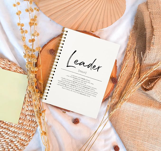 OXW Thank You Gifts for Leader, Meeting Notebook for Work, Appreciation Gift for Mentor Boss Manager, Office Supplies Leadership Gifts, White College Ruled Hardcover Spiral Notebook 5.5 x 8.3
