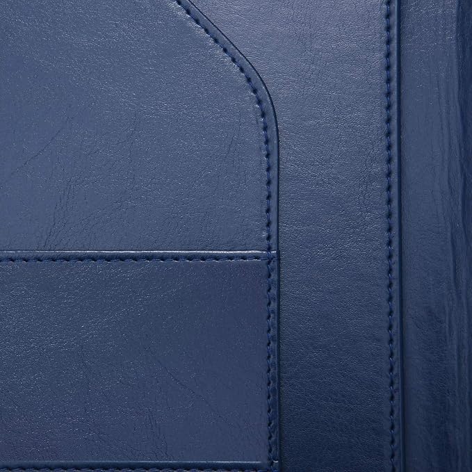 Padfolio Clipboard Folder Portfolio, Mymazn Faux Leather Folder Storage Clipboard with Cover for 8.5 x 11 Legal Pad A4 Refillable Folio Conference Writing Notepad (Blue)