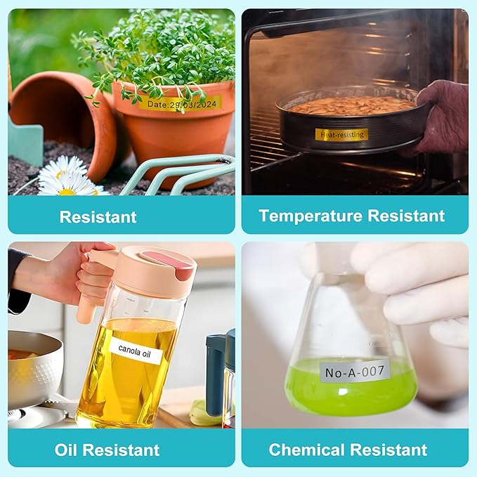 5-Pack Label Maker Tape 12mm 0.47 Inch Laminated White/Gold/Silver Muti-Color Replace for Brother TZe TZ Tape TZe-231 TZe-831 TZe-931 Compatible with Brother P-Touch PT- D210 D220 H110 D400AD