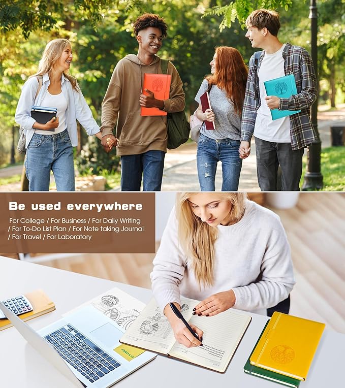 Lined Journal Notebook for Women Men,256 Pages A4 Large Hardcover Leather Journals for Writing,Travel,Business,Work,School,College Ruled Notebooks for Note Taking,Diary Notepad 8.6"×11"(Wine red)