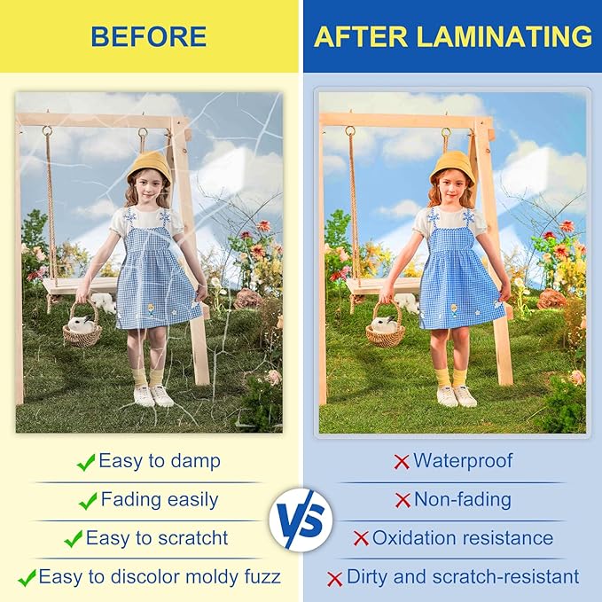 300 Pack Laminating Sheets, 3 Mil, 9 x 11.5 Inches Thermal Laminating Pouches Lamination Sheet Paper for Laminator, Clear, Letter Size, Office and School Supplies