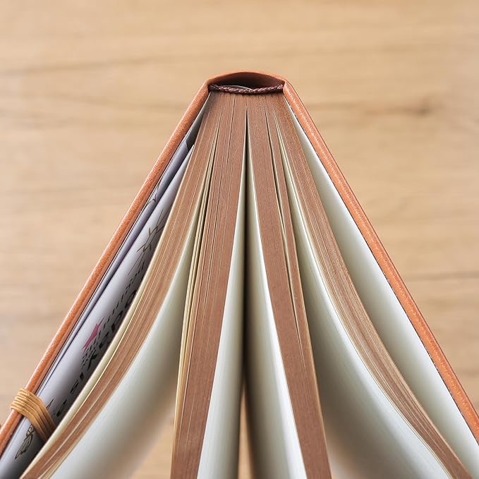 ZXHQ A4 360 Pages Lined Journaling Notebooks with Pen, Journals for Women Men Writing Notebook, Brown Edge, Hardcover, A4 Size 8.5'' x11'' Brown