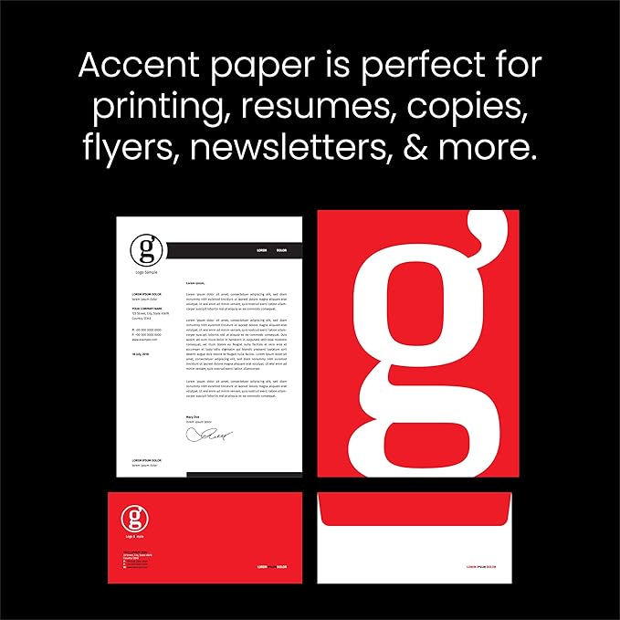Accent Opaque White 30% Recycled Printer Paper, 11” x 17” 24lb Bond/60lb Text Copy Paper – 500 Sheets (1 Ream) – Premium Computer Paper, Smooth White Paper, 95 Bright, 89gsm – 188103R