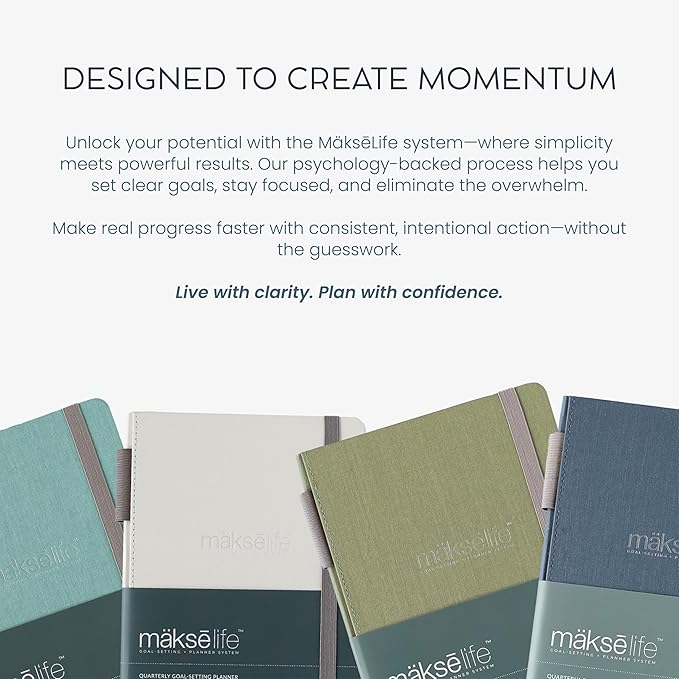 Quarterly Undated Planner - Goal Setting And Weekly Planner, Productivity Tools, Time-Management, Habit Tracker, Cream