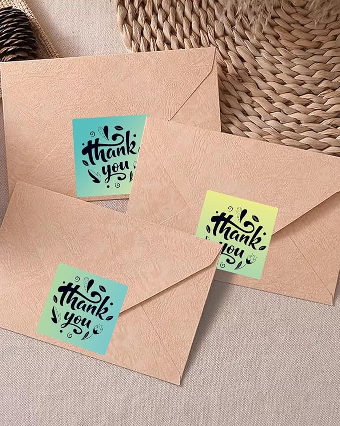 2''×2'' Square Thermal Sticker Labels, Self-Adhesive 2 Inch Direct Thermal Labels, Multi-Purpose Sticker Label for DIY Logo Design,Name Tag,QR Code, 500 PCS/1 Roll, Green