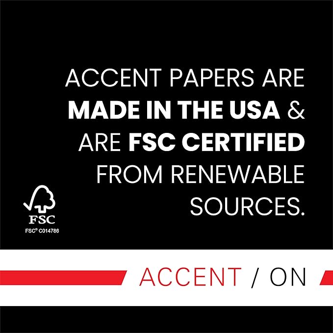 Accent Opaque White 30% Recycled Printer Paper, 11” x 17” 24lb Bond/60lb Text Copy Paper – 500 Sheets (1 Ream) – Premium Computer Paper, Smooth White Paper, 95 Bright, 89gsm – 188103R
