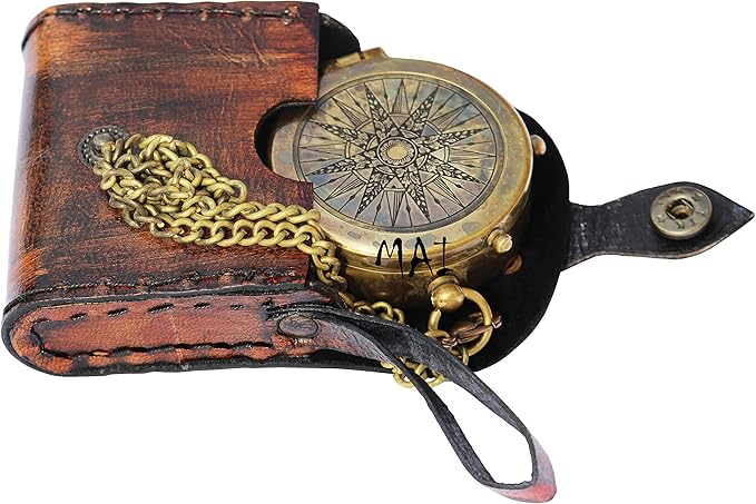 MAI Pocket Compass For Hiking, Survival Instrument Antique “So You Can Always Find Your Way Back Home” Engraved Camping Pocket Compass Nautical Compass Vintage Navigation Outdoor Compass By