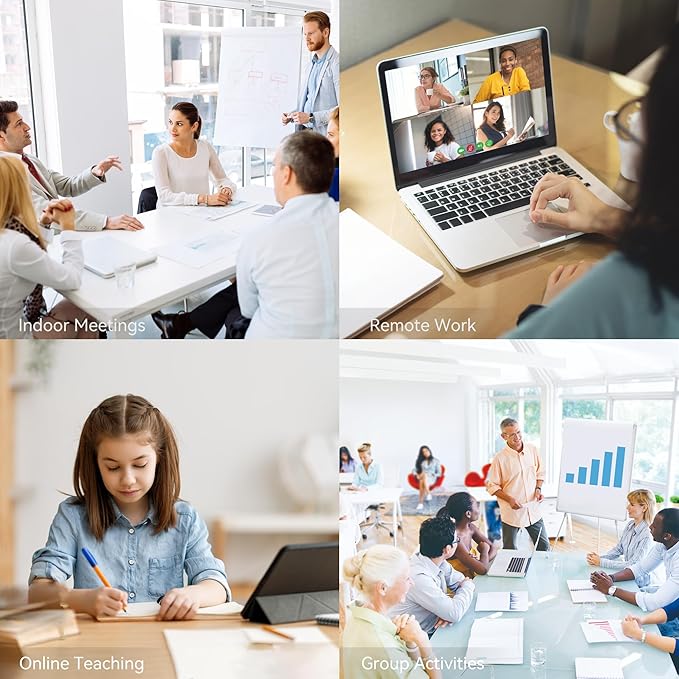 4K Conference Room Camera System, AI Auto-Tracking PTZ Camera 5X Digital Zoom with Speakerphone Set 120° Wide-Angle USB3.0 for Zoom YouTube Teams OBS and More