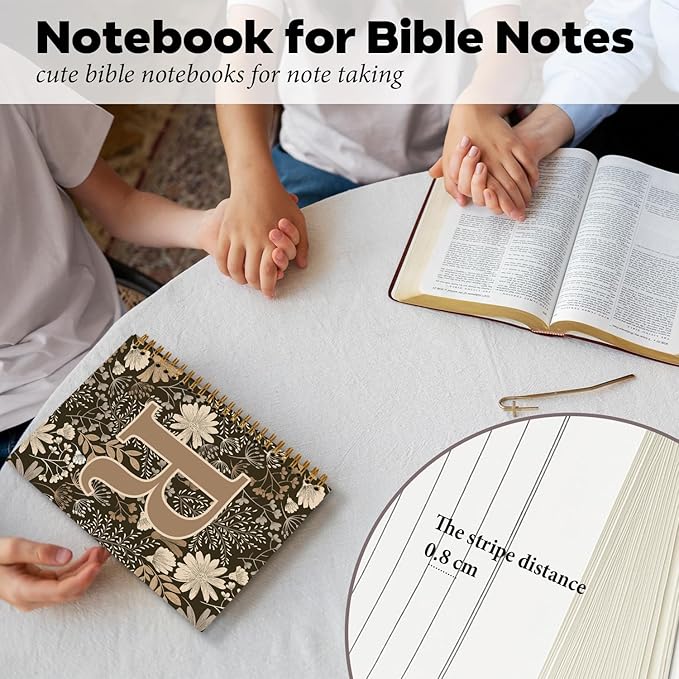 Initial R Personalized Journal Notebook, Boho Floral Journaling Notebooks for Women Girls, Costom Monogrammed Gifts for Women Mom Girls Friends, Letter Spiral Notebook, 5.5x8.3