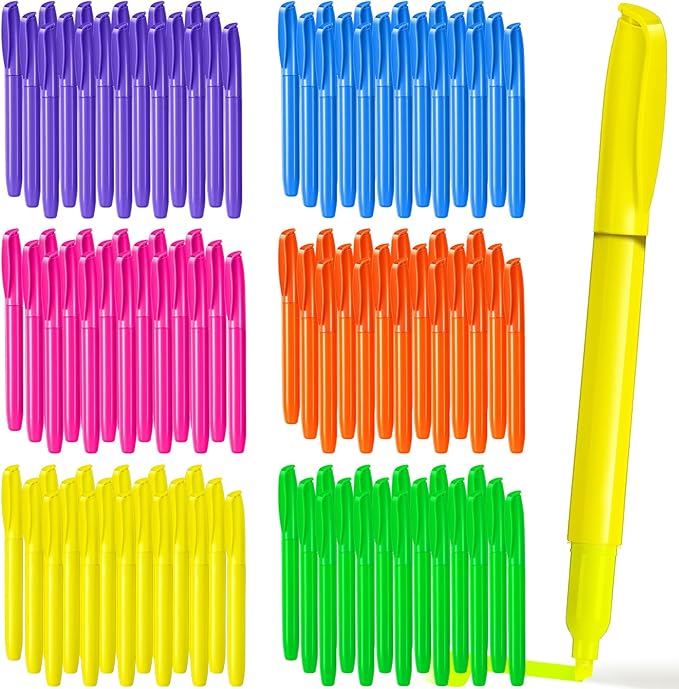 Handepo Highlighter Bulk Assorted Colors Dry Quickly Highlighter Markers Chisel Tip Pens for Kids Adult School Teachers Office Supplies Carnival Classroom graduation Rewards(200 Pcs)